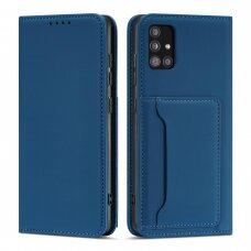 Samsung Galaxy A52 / A52s Dėklas Magnet Card Case 5G Mėlynas