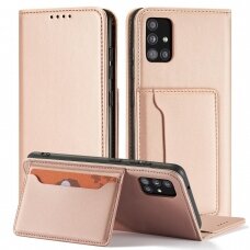 Samsung Galaxy A52 / A52s Dėklas Magnet Card Case 5G Rožinis