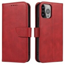 Dėklas Magnet iPhone 15 Plus -Raudonas