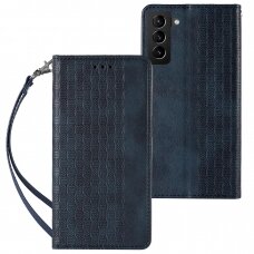 Dėklas Magnet Strap Case for Samsung Galaxy S22 Mėlynas