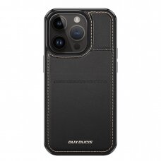 Dėklas MagSafe Wallet RFID Blocking Stand Dux Ducis Rafi Mag iPhone 13 Pro Max - Juodas