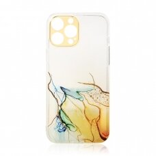 Iphone 12 Pro Max Dėklas Marble Case for Oranžinis