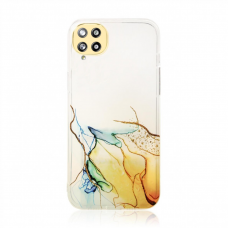 Samsung Galaxt A12 Dėklas Marble Case 5G Oranžinis