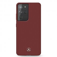Dėklas Mercedes MEHCS21LSILRE Silicone Line Samsung Galaxy S21 Ultra telefonui raudonas