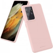 Dėklas Mercury Silicone Case Samsung G998 S21 Ultra rožinio smėlio