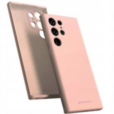 Dėklas Mercury Silicone Case Samsung S918 S23 Ultra 5G rožinio smėlio