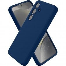 Dėklas Mercury Silicone Case Samsung S921 S24 tamsiai mėlynas