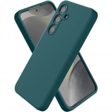 Dėklas Mercury Silicone Case Samsung S921 S24 tamsiai žalias