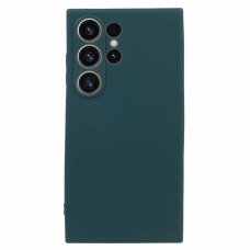 Dėklas Mercury Silicone Case Samsung S928 S24 Ultra tamsiai žalias