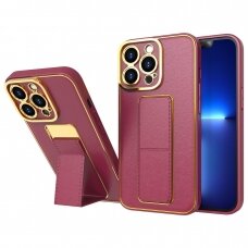 Dėklas New Kickstand Case cover for Samsung Galaxy A12 5G Raudonas