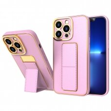 Dėklas New Kickstand Case iPhone 12 Pro Rožinis