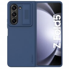Dėklas Nillkin CamShield Silky Silicone Case skirta Samsung Galaxy Z Fold 5 su Camera Protector - Dark Mėlynas