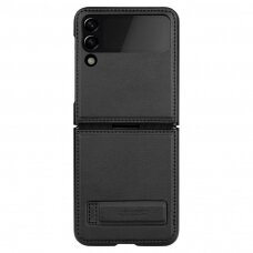 Samsung F721 Z Flip4 5G Dėklas Nillkin Qin Leather (Plain Leather) juodas