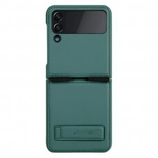 Samsung F721 Z Flip4 5G Dėklas Nillkin Qin Leather (Plain Leather) žalias