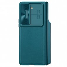 Dėklas Nillkin Qin Leather Pro Samsung Galaxy Z Fold 5 Leather Flip Case su Camera Cover - žalias