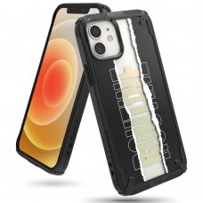 Dėklas Ringke Fusion X Design iPhone 12 mini Juodas