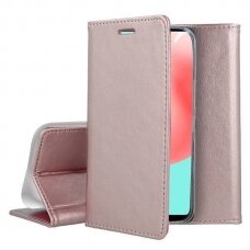 Samsung Galaxy A12 Dėklas Smart Magnetic rožinis-auksinis