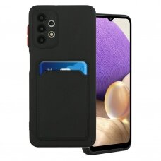 Samsung Galaxy A32 Dėklas su kišenėle kortelėms Card Case 4G Juodas
