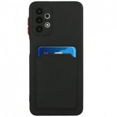 Samsung Galaxy A72 Dėklas su kišenėle kortelėms Card Case 4G Juodas