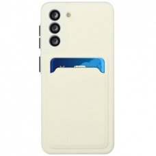 Samsung Galaxy S21 Plus Dėklas su kišenėle kortelėms Card Case  ( 5G) Baltas