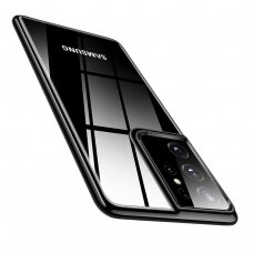 Dėklas TPU Electroplating Samsung Galaxy S21 Plus 5G Juodais kraštais