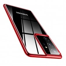 Dėklas TPU Electroplating Samsung Galaxy S21 Plus 5G Raudonais kraštais