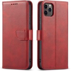 Dėklas Wallet Case Samsung A525 A52 4G/A526 A52 5G/A528 A52s 5G raudonas