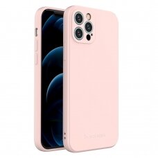 Dėklas Wozinsky Color Case silikonas iPhone 12 Pro Rožinis