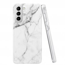 Dėklas Wozinsky Marble TPU Samsung Galaxy S21 5G baltas