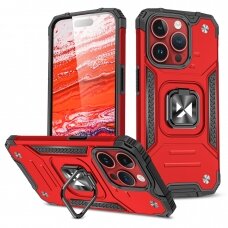 Dėklas Wozinsky Ring Armor iPhone 15 Pro - Raudonas