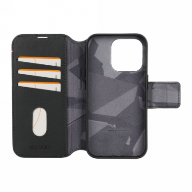 Decoded Detachable Wallet – MagSafe pritaikyta Odinis dėklas skirta iPhone 15 Plus (Juodas) 2