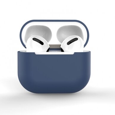 Dėklas AirPods 2 / AirPods 1 silicone soft Mėlynas (case C)