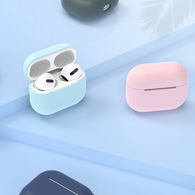 Dėklas ausinėms soft silicone earphones Apple AirPods 3 Mėlynas (case C) 1