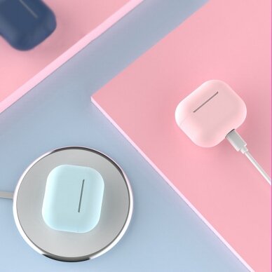 Dėklas ausinėms soft silicone earphones Apple AirPods 3 Mėlynas (case C) 6