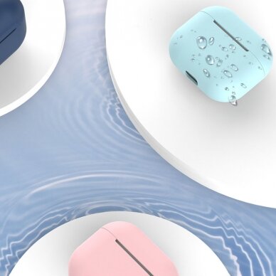 Dėklas ausinėms soft silicone earphones Apple AirPods 3 Mėlynas (case C) 8