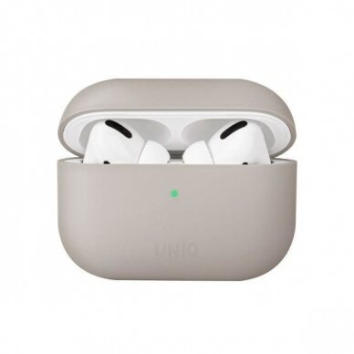 Dėklas ausinėms Uniq Lino AirPods Pro Smėlinis