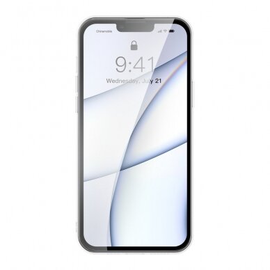 Iphone 13 Pro Max Dėklas Baseus Frosted Glass  Skaidrus (ARWS000202) 2