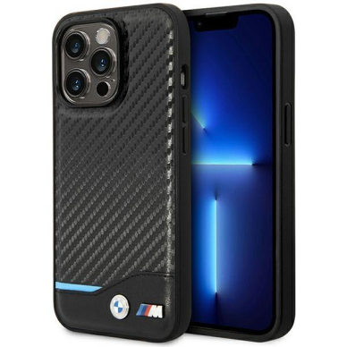 Dėklas BMW Carbon BMHMP14L22NBCK iPhone 14 Pro Juodas (MagSafe)