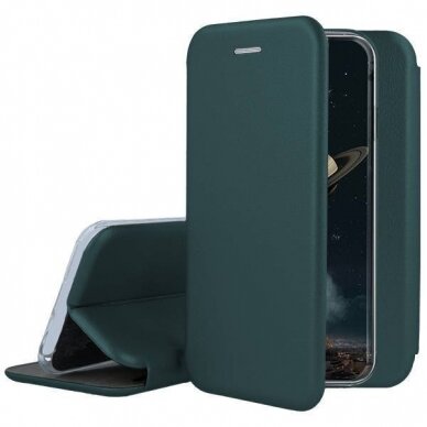 Dėklas Book Elegance Samsung S906 S22 Plus 5G tamsiai žalias
