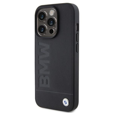 Dėklas BWM Leather Hot Stamp  iPhone 15 Pro Max - Juodas 1