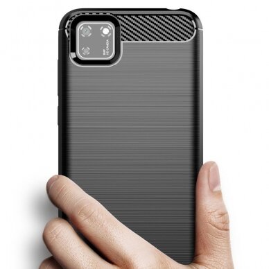 Dėklas Carbon Case Flexible Huawei Y5p Juodas DZWT2129 2