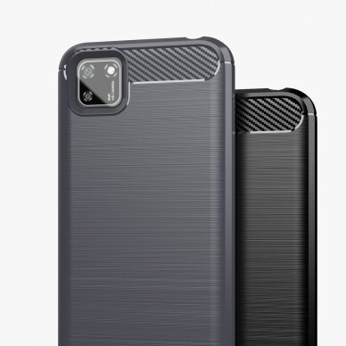Dėklas Carbon Case Flexible Huawei Y5p Juodas DZWT2129 4