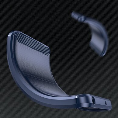 Iphone 14 Pro Dėklas Carbon Case flexible  Mėlynas 3