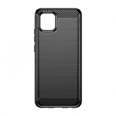 Samsung Galaxy A03s Dėklas Carbon Case Flexible EU (166.5) Juodas 3