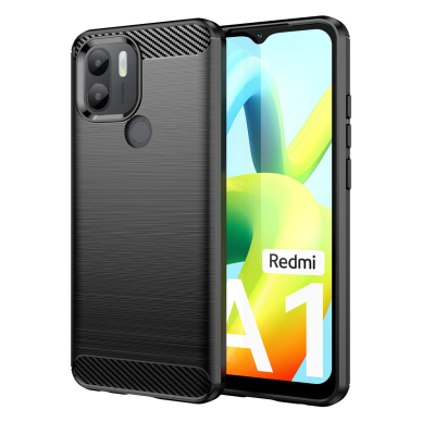 Dėklas Carbon Case flexible Xiaomi Redmi A1+ Juodas 1