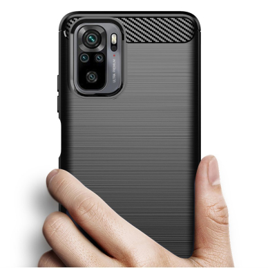 Dėklas Carbon Case Xiaomi Redmi Note 10 5G / Poco M3 Pro juodas 2