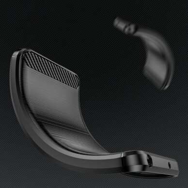Dėklas Carbon flexible Sony Xperia 10 V Juodas 3