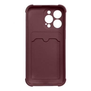 Akcija! Dėklas Card Armor Case iPhone 12 Pro bordo 1