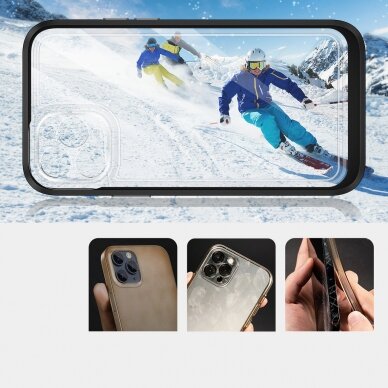 Iphone 11 Pro Max Dėklas Clear 3in1 juodas 2