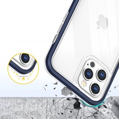 Dėklas Clear 3in1 iPhone 12 Pro mėlynas 9